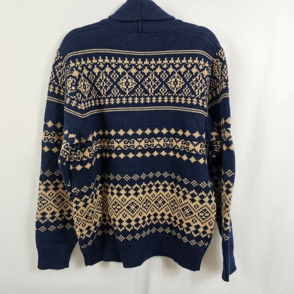 NWT J.Crew Wool Blend Fair Isle Cardigan Sweater - Size L - Picture 7 of 8